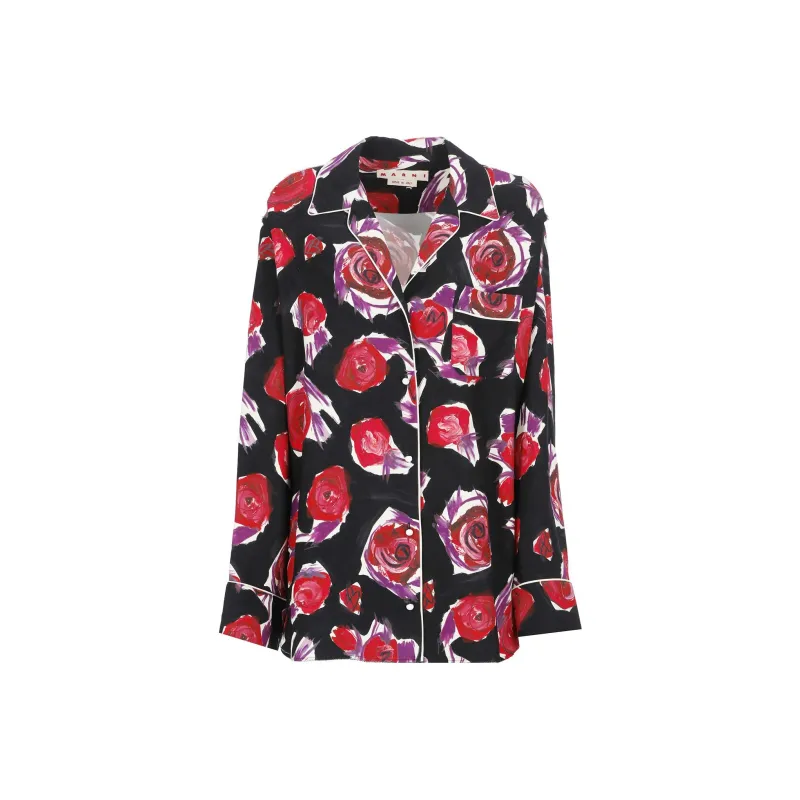 MARNI Floral Printed Long Sleeved Shirt-0