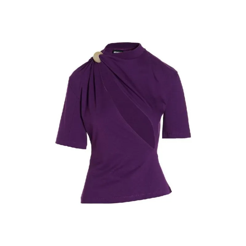 Jacquemus T-Shirts Women's Dark Purple-0
