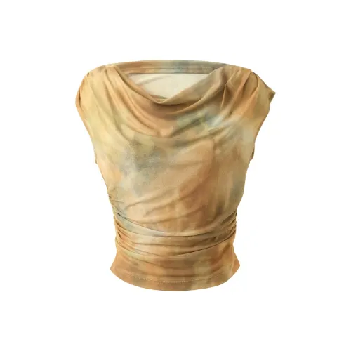 3COLOUR T Shirt Women's Yellow Blended