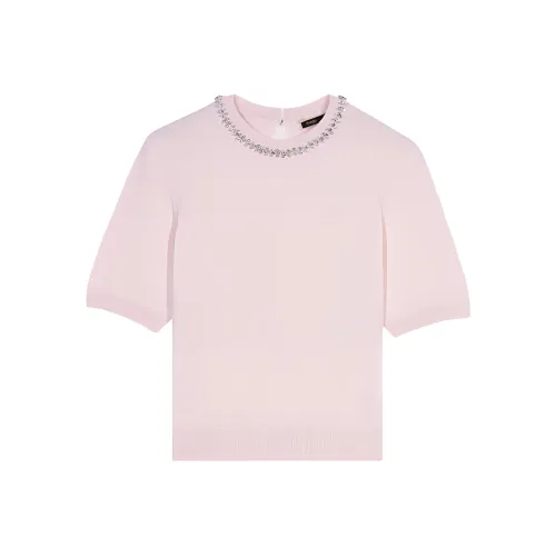 Maje Crystal embellished Knitted Top