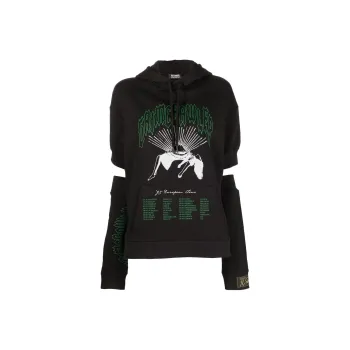 RAF SIMONS Grimrawler Printed Attached Sleeve Hoodie