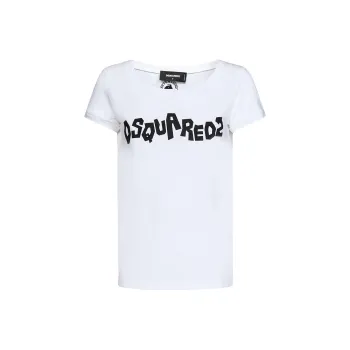DSQUARED 2 Logo Printed Round Neck T Shirt