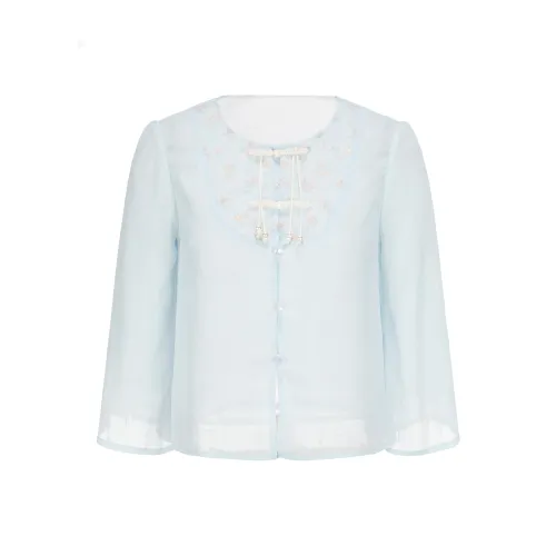 CHIWAWAMEME Shirt Women's Porcelain Blue