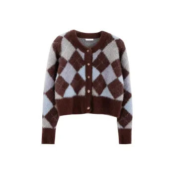 Tonlion Sweater Women's Brown Red