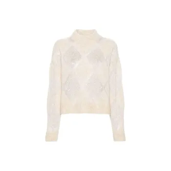 Brunello Cucinelli Sequin Embellished High Neck Knitted Jumper