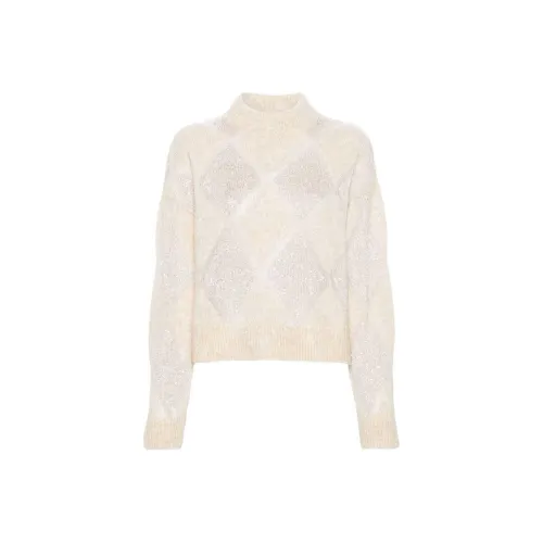 Brunello Cucinelli Sequin Embellished Roll Neck Jumper