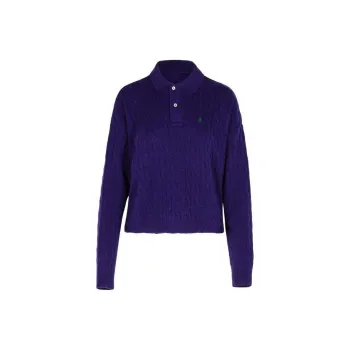Polo Ralph Lauren Pony Embroidered Cable Knit Polo Shirt