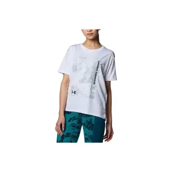 Under Armour Drop Shoulder Sleeve T Shirt Women's White