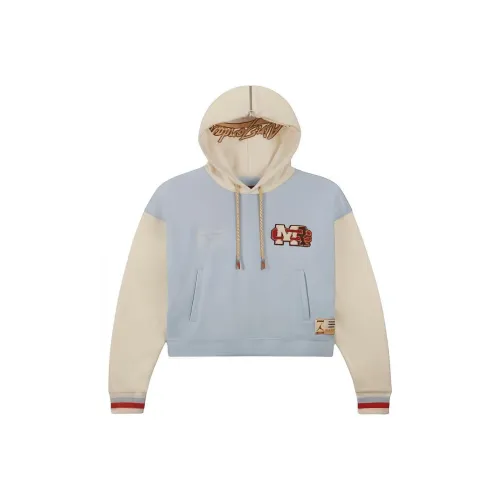 JORDAN X Maison Chateau Rouge Women's Fleece Top Hoodie Blue