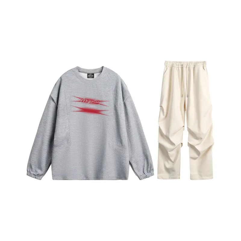 MEIPIN TANG Sweatshirt Set Unisex-21