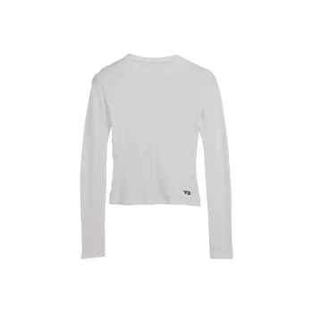 Y 3 Logo Printed Crewneck T Shirt
