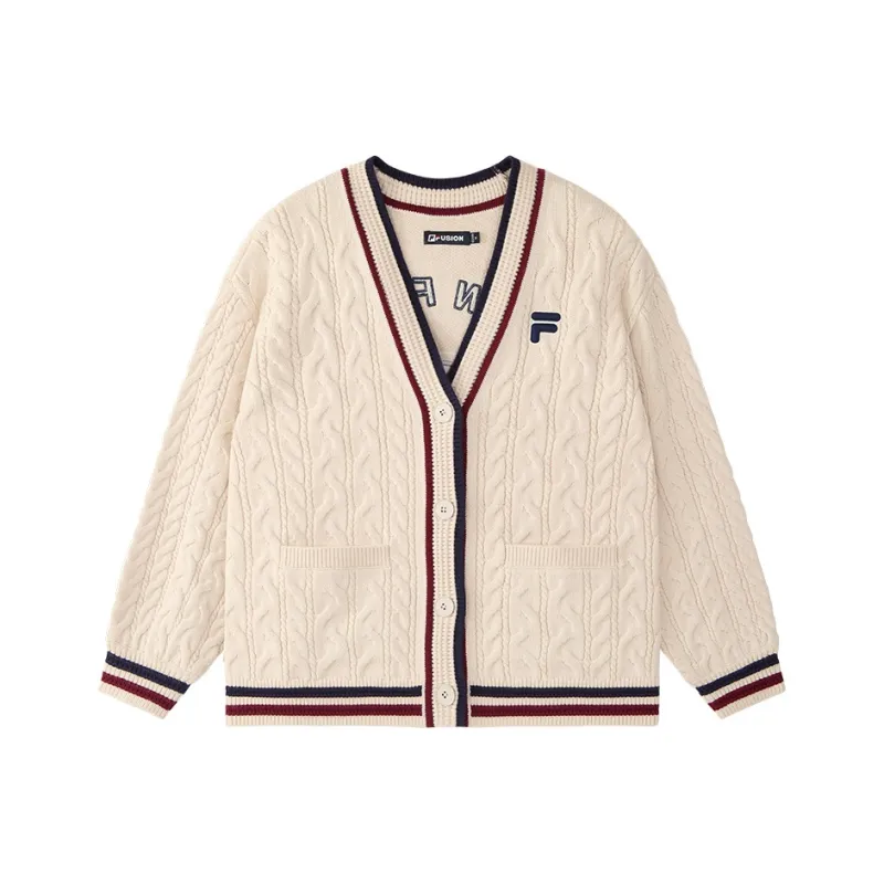FILA FUSION FOB Series Knitwear Women's Wheat Cream-0