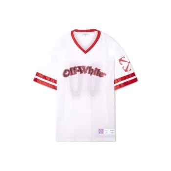 OFF-WHITE Gothic Logo Football Mesh Tee 