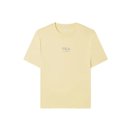 FILA MILANO Collection Regular T Shirt Women's Lightly Mellow Wheat Yellow YE