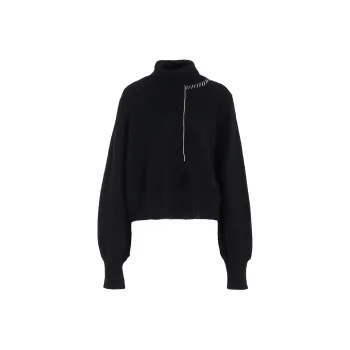Yohji Yamamoto Puff Sleeved Roll Neck Jumper