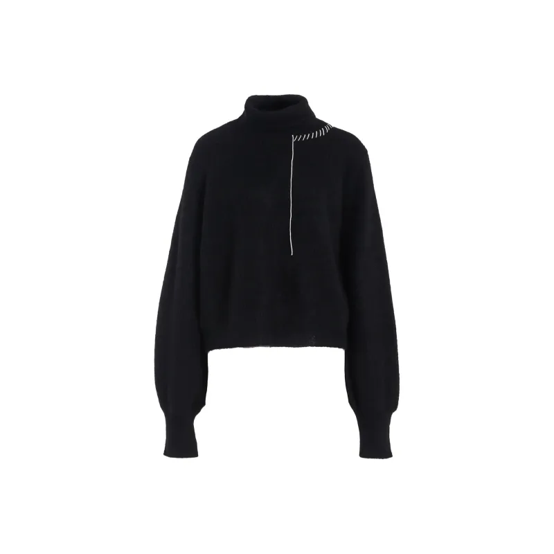 Yohji Yamamoto Puff-Sleeved Roll-Neck Jumper-0