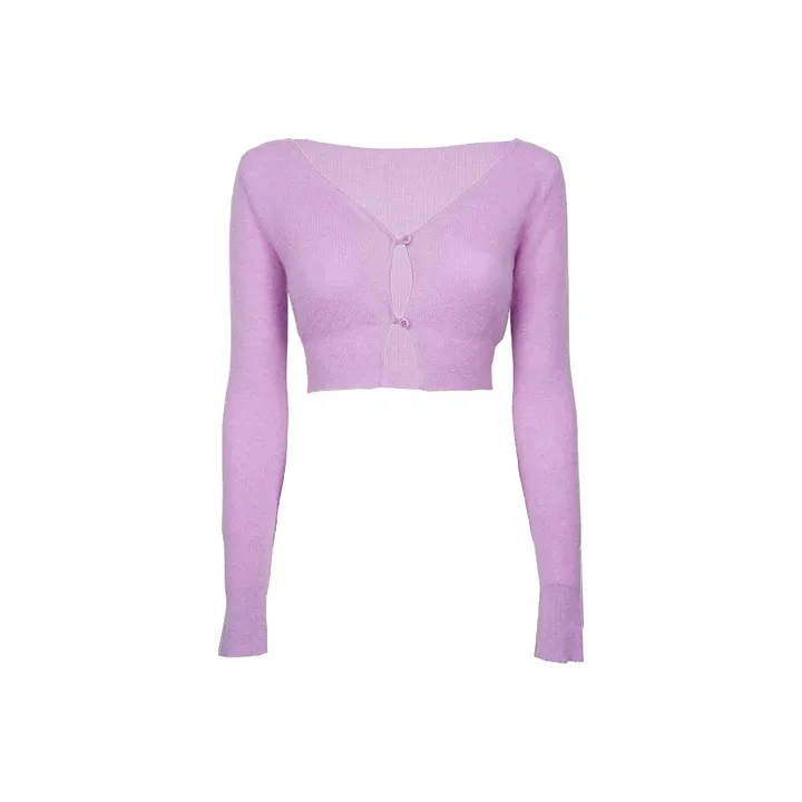 Jacquemus Le Cardigan Alzou Cardigan Purple-0
