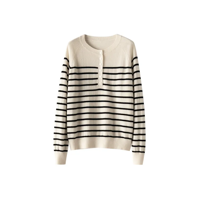 H YXIANG Sweater Women's White+Black-0