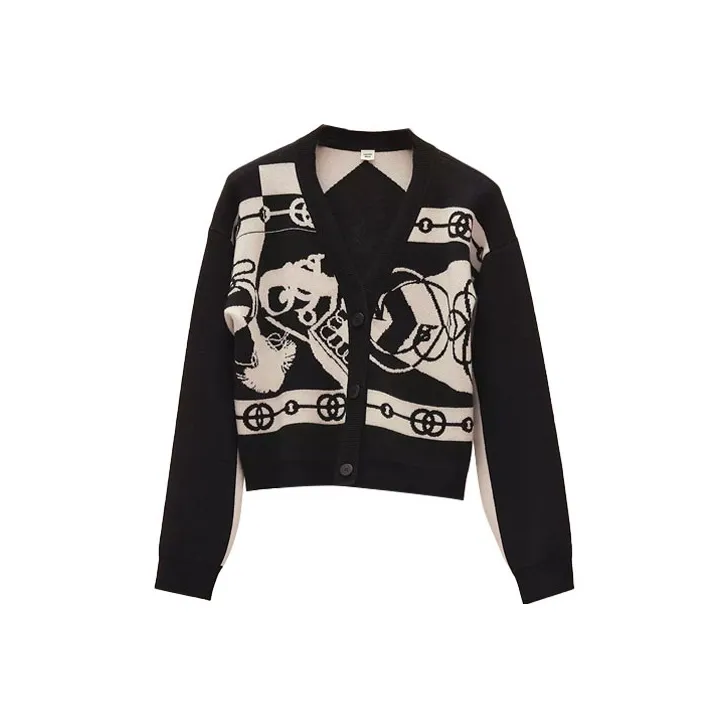 HERMES Cashmere Sweaters Women's Black-0