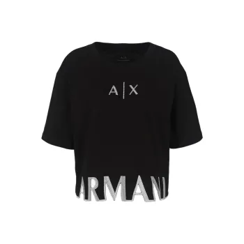ARMANI EXCHANGE SS24 T Shirt Women's Black