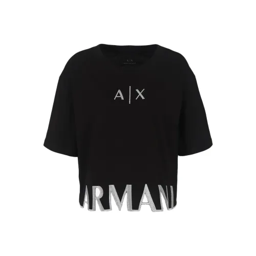 ARMANI EXCHANGE SS24 T Shirt Women's Black
