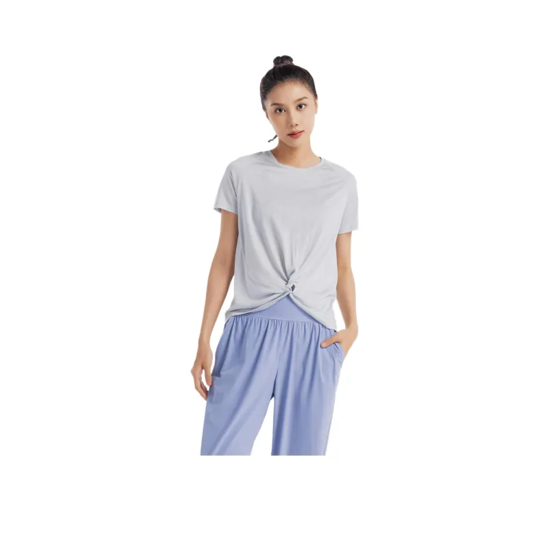 DECATHLON Raglan Sleeve T Shirt Women's Silver Gray-0