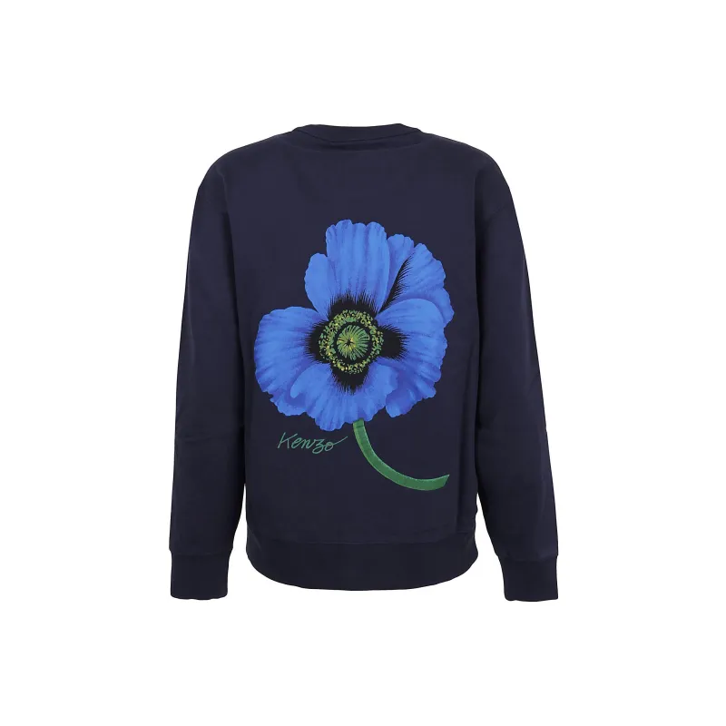 KENZO Poppy print Cotton Sweatshirt-0