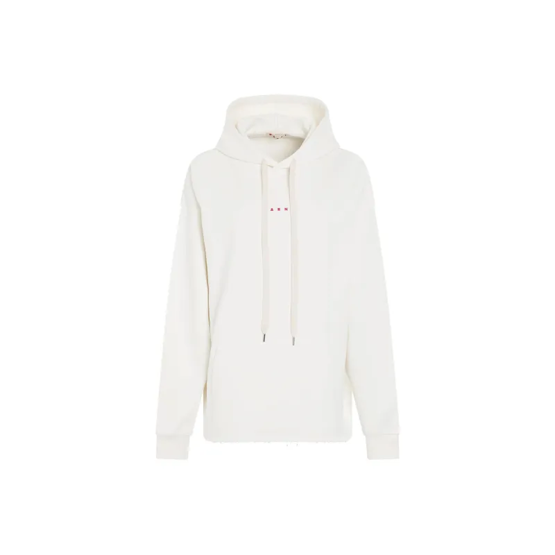 MARNI Logo Printed Drawstring Hoodie-0