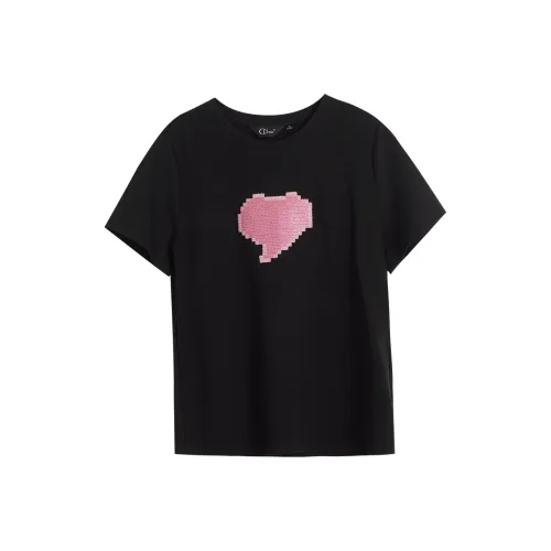 Olrain T Shirts Women's Black