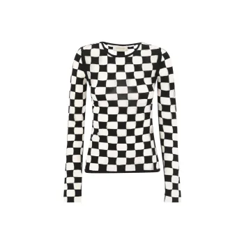 SportMax Checkerboard Effect Crewneck Knitted Jumper