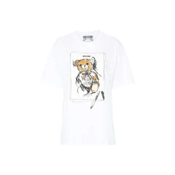 MOSCHINO Graphic Printed Crewneck T Shirt