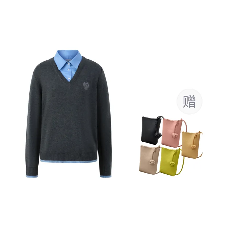 E.land Sweater Women's Dark Gray-5