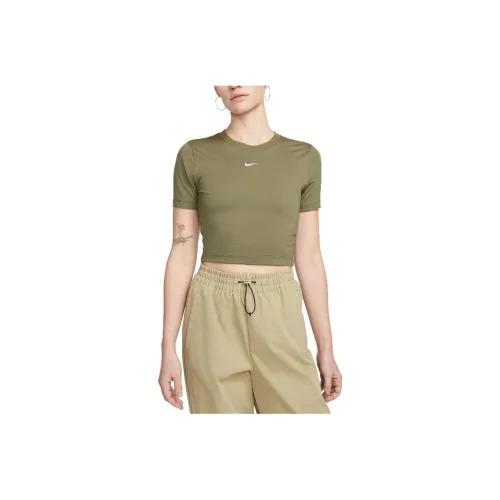 Nike Sportswear Essentials Series T-Shirts Women's Olive