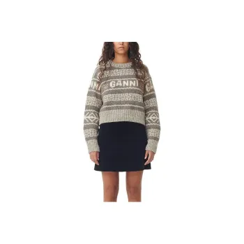 GANNI FW23 Sweater Women's Gray Wolf