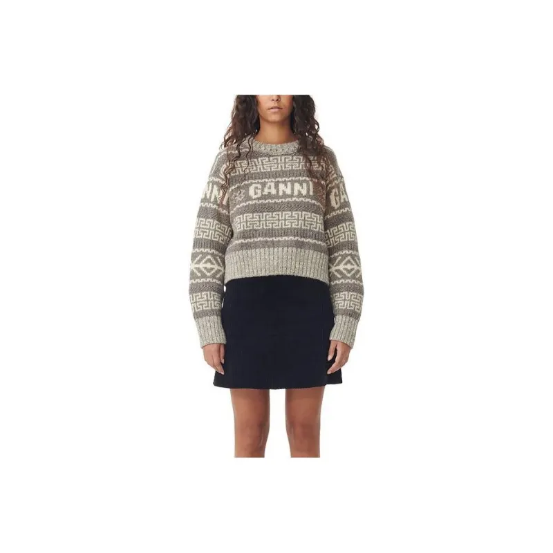 GANNI FW23 Sweater Women's Gray Wolf-0