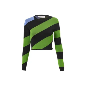 CarolinaHerrera Striped Cropped Jumper