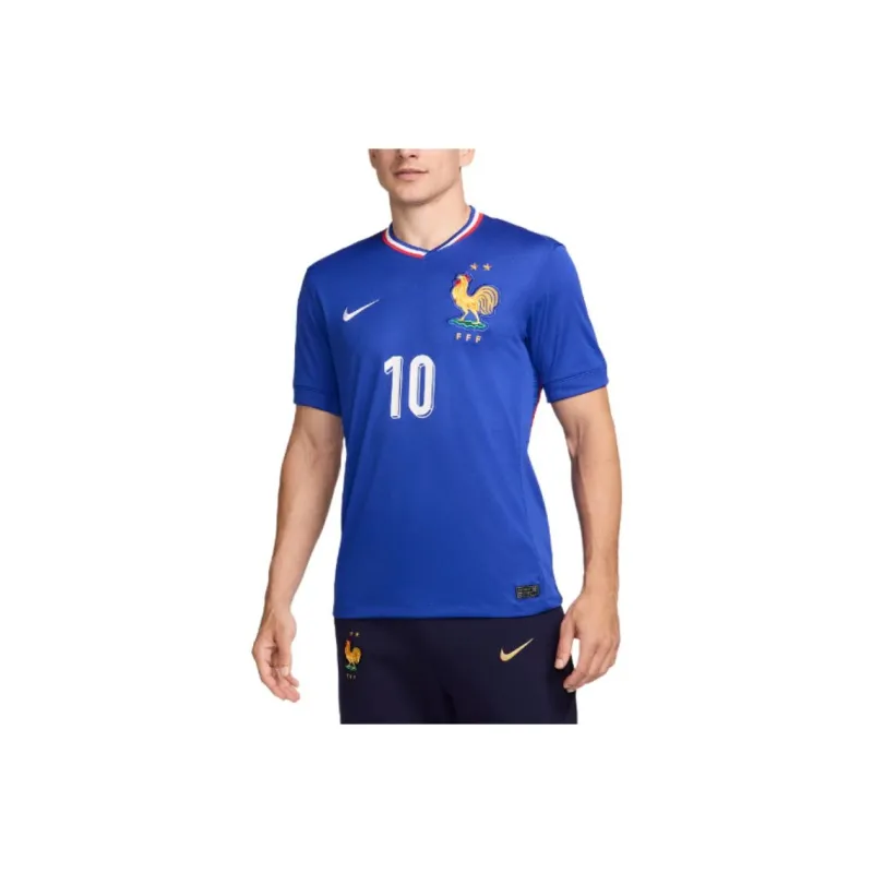 Nike FFFDri-Fit Kylian Mbappe 2024/25 Stadium Home Soccer Jerseys Men's Bright Blue-0