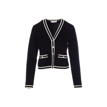 TORY BURCH Shrunken Kendra Knitted Cardigan