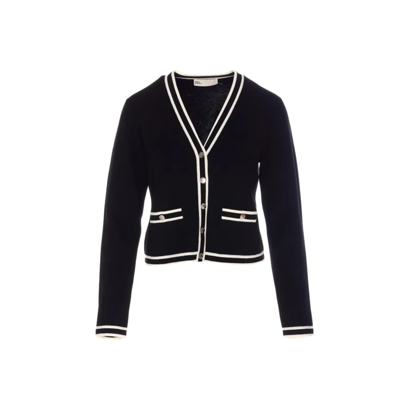 TORY BURCH Shrunken Kendra Knitted Cardigan-0
