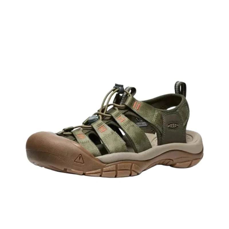 KEEN Newport H2 Anti Slip Wear Resistant River Trekking Shoes Men's Green-1