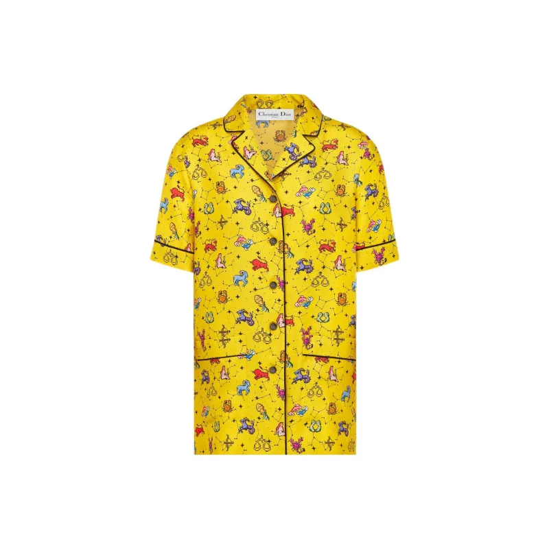 DIOR Quarterly New Products Shirts Women's Yellow-0