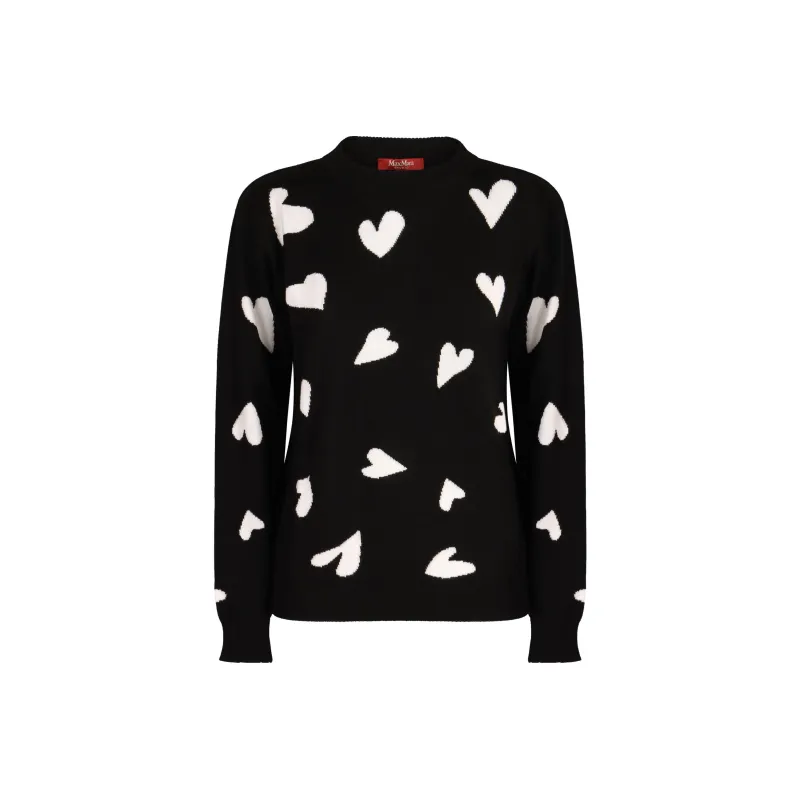 MaxMara Studio Arold Heart Patterned Crewneck Jumper-0