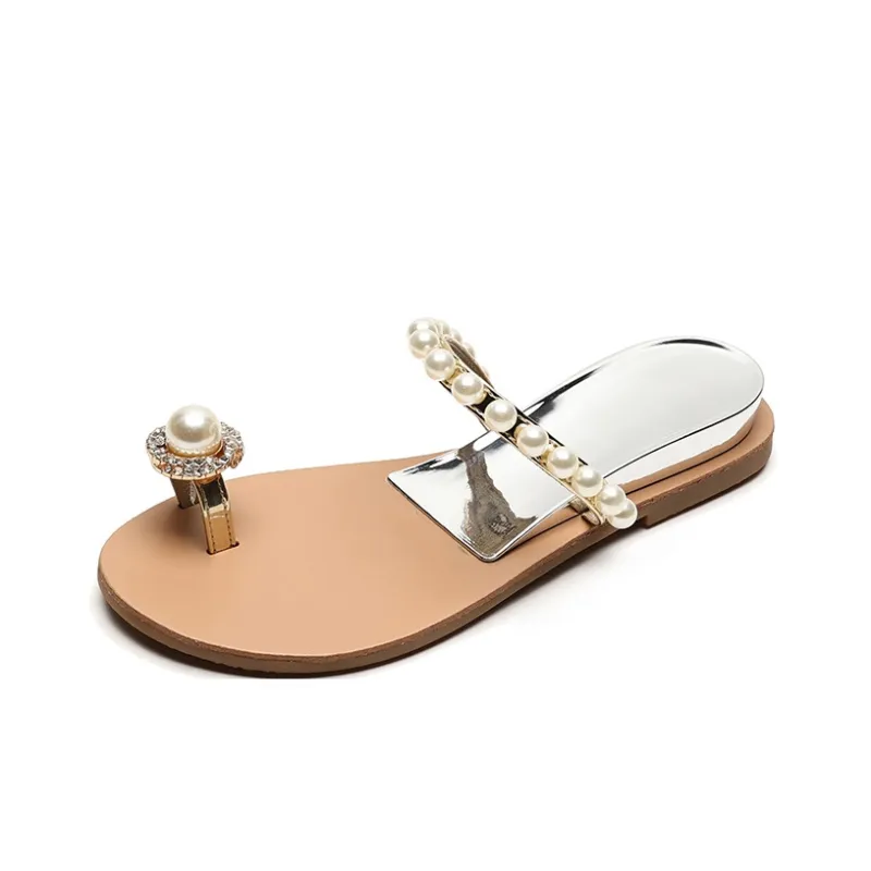 Lanza Slide Slippers Women's Silver/Nude Pink-5