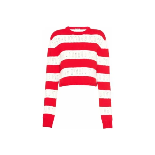 MIU MIU SS22 Loose Fit Sweater Women's Red