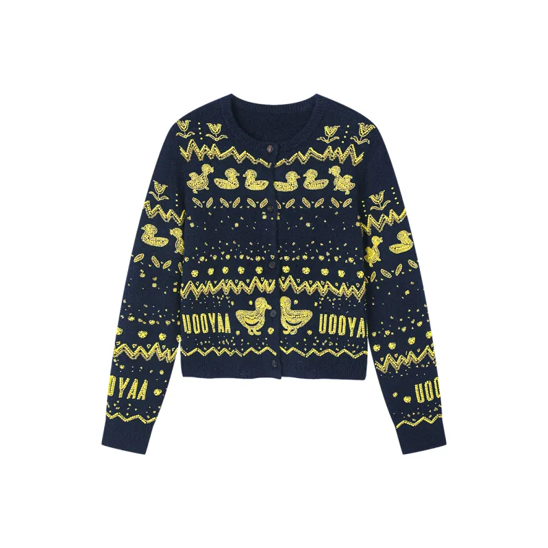 UOOYAA Sweater Women's Navy Blue-0