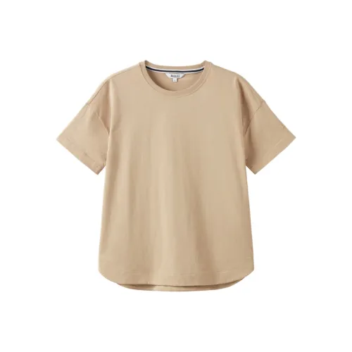 AIGLE Drop Shoulder Sleeve T Shirt Women's Apricot Rattan