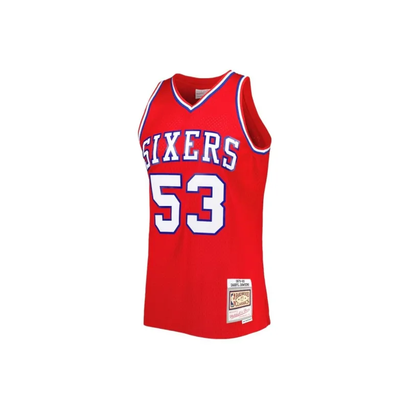 NBA x Mitchell & Ness Philadelphia 76ers Darryl Dawkins Basketball Jerseys Men's Red-0
