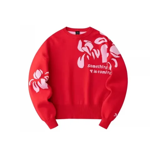 Anta Year Of The Dragon Series sweater Knit Women's Rich Red