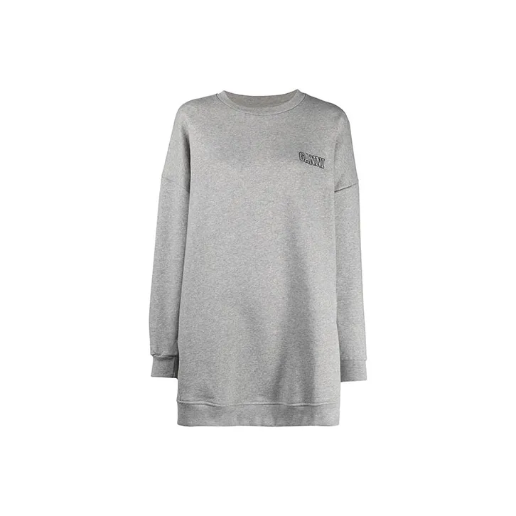 GANNI Software Isoli Drop Shoulder Sweatshirt 'Paloma Melange'-0