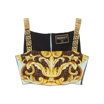 Fendi X VERSACE Strapless Tops Women's Multicolor